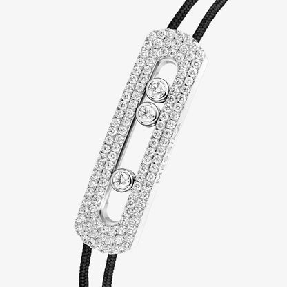 [Eternal Jewelry]Care(Large-4mm) pink cord pavé bracelet