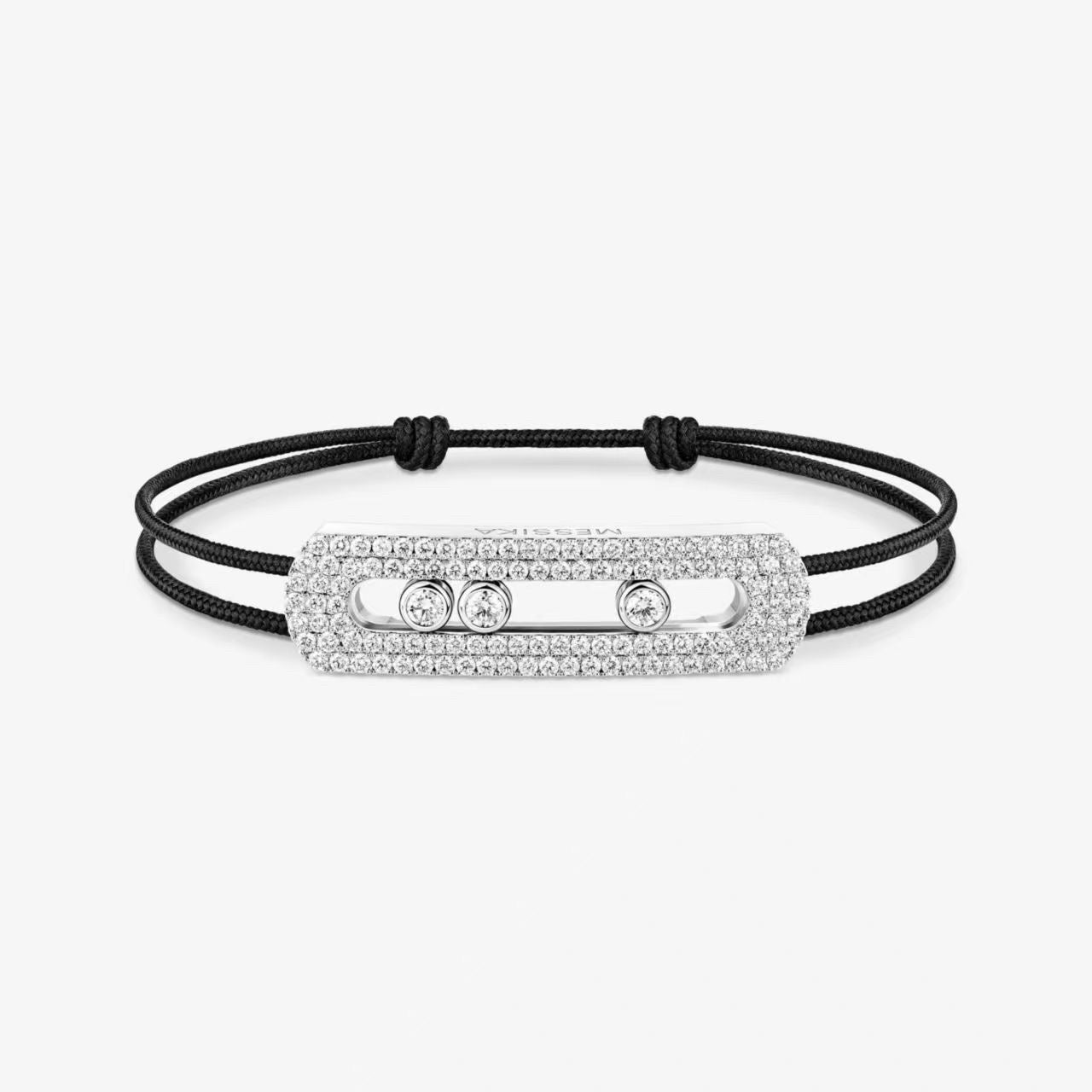 [Eternal Jewelry]Care(Large-4mm) pink cord pavé bracelet