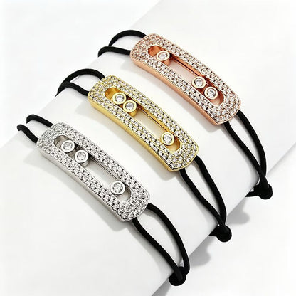 [Eternal Jewelry]Care(Large-4mm) pink cord pavé bracelet