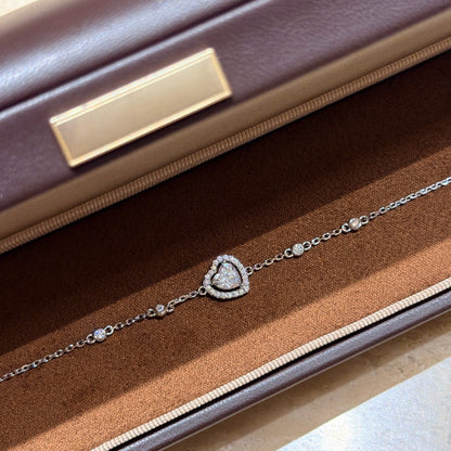 [Eternal Jewelry]Heart Sliding Diamond Bracelet