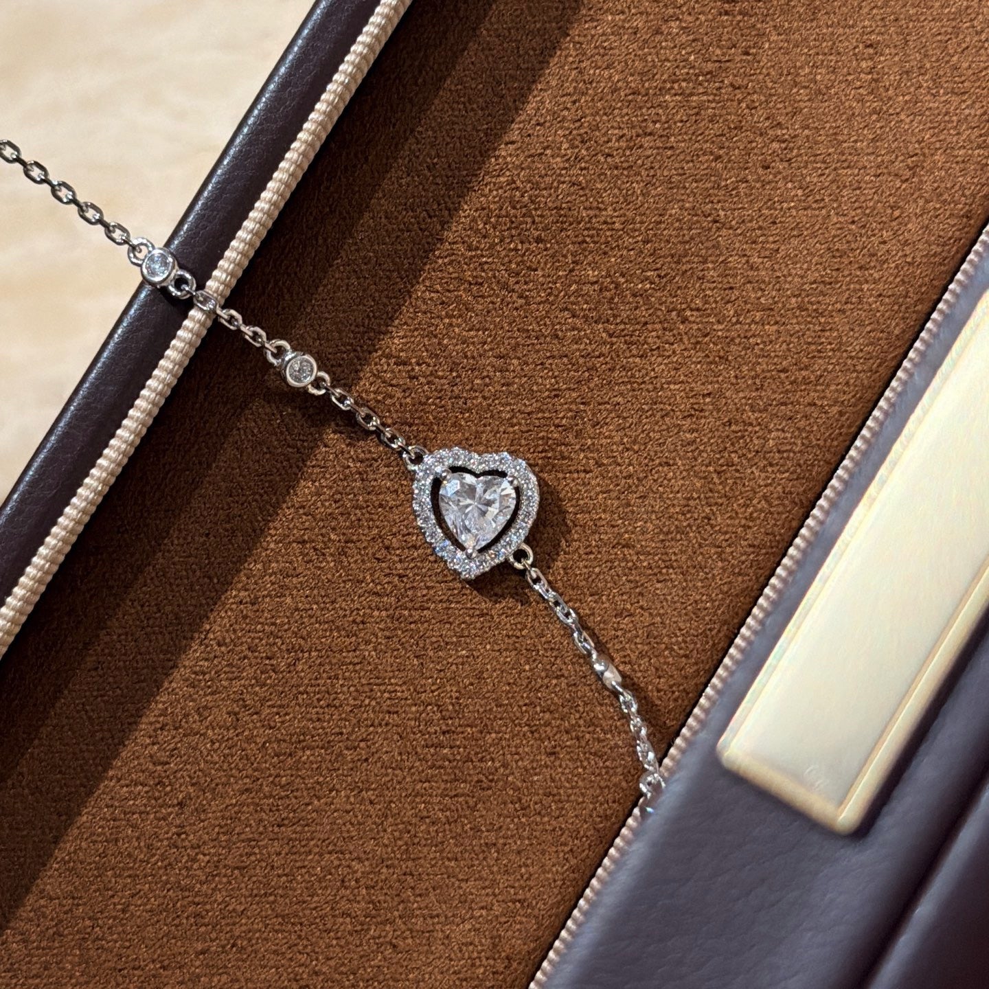 [Eternal Jewelry]Heart Sliding Diamond Bracelet