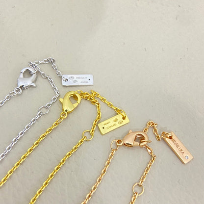 [Eternal Jewelry] Baby Move Pavé Diamond‑Set Three‑Stone Sliding Necklace