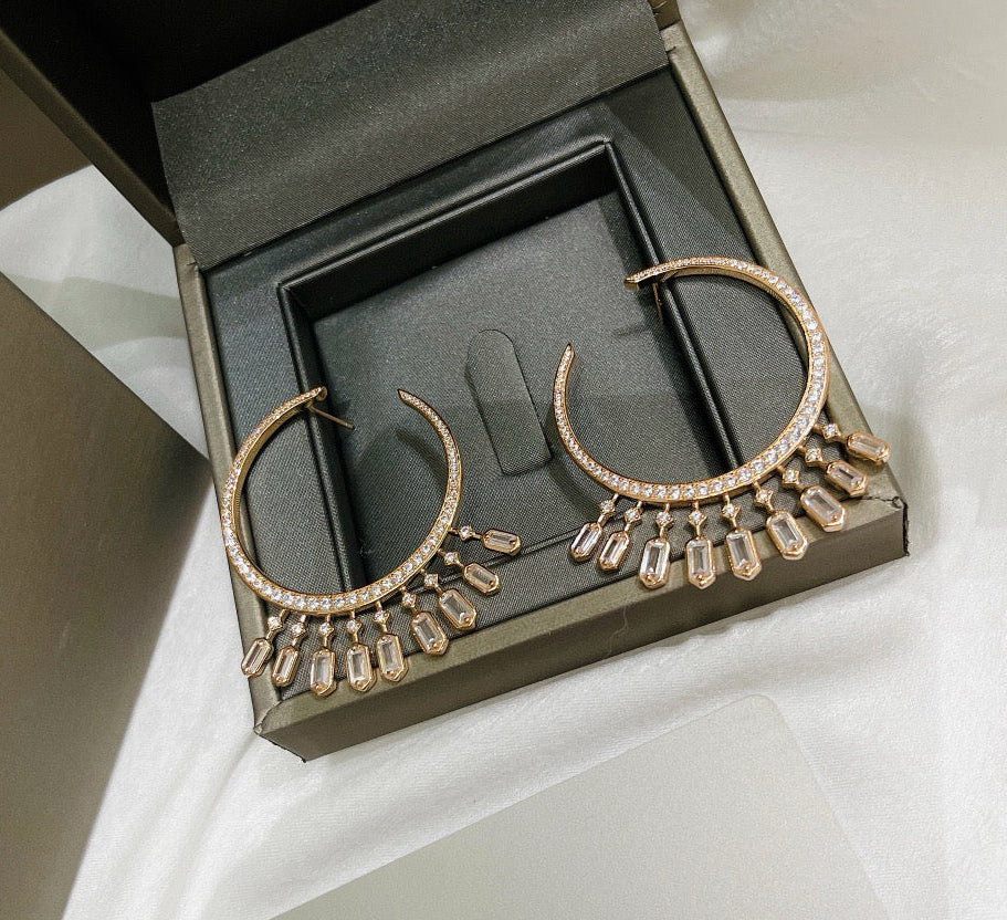 [Eternal Jewelry] Kate Moss Tassel Hoop Earrings