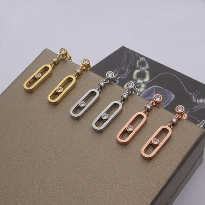 [Eternal Jewelry] Move Uno Drop Earrings, Movable Stone
