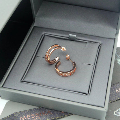 [Eternal Jewelry] Move Double Hoop Earrings, 3 Movable Stones