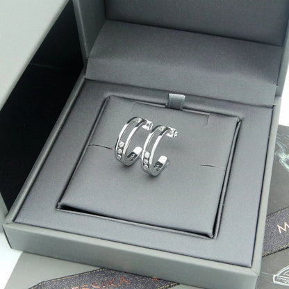 [Eternal Jewelry] Move Double Hoop Earrings, 3 Movable Stones
