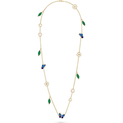 [Eternal jewelry]LUCKY SPRING BUTTERFLY 15 FLOWER NECKLACE