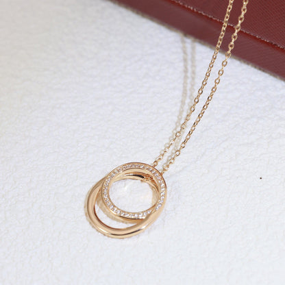 ¡®Eternal Jewelry¡¯Double Circle Pendant Necklace