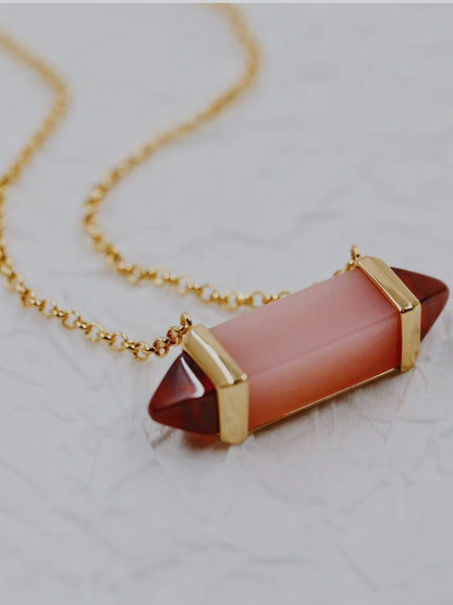 ¡®Eternal Jewelry¡¯Color Stone Bar Pendant Necklace