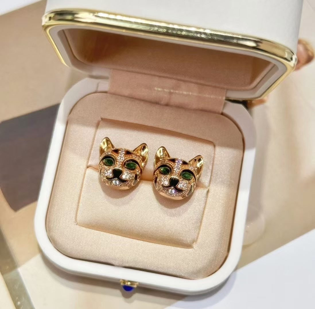 ¡®Eternal Jewelry¡¯ Panther Face Stud Earrings