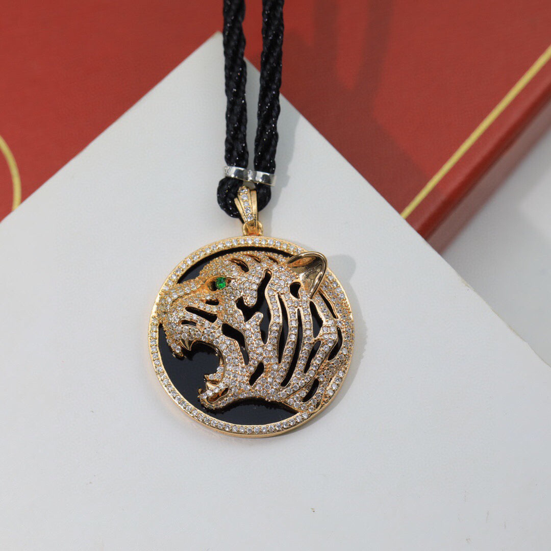 ¡®Eternal Jewelry¡ Openwork Tiger Cord Pendant Necklace