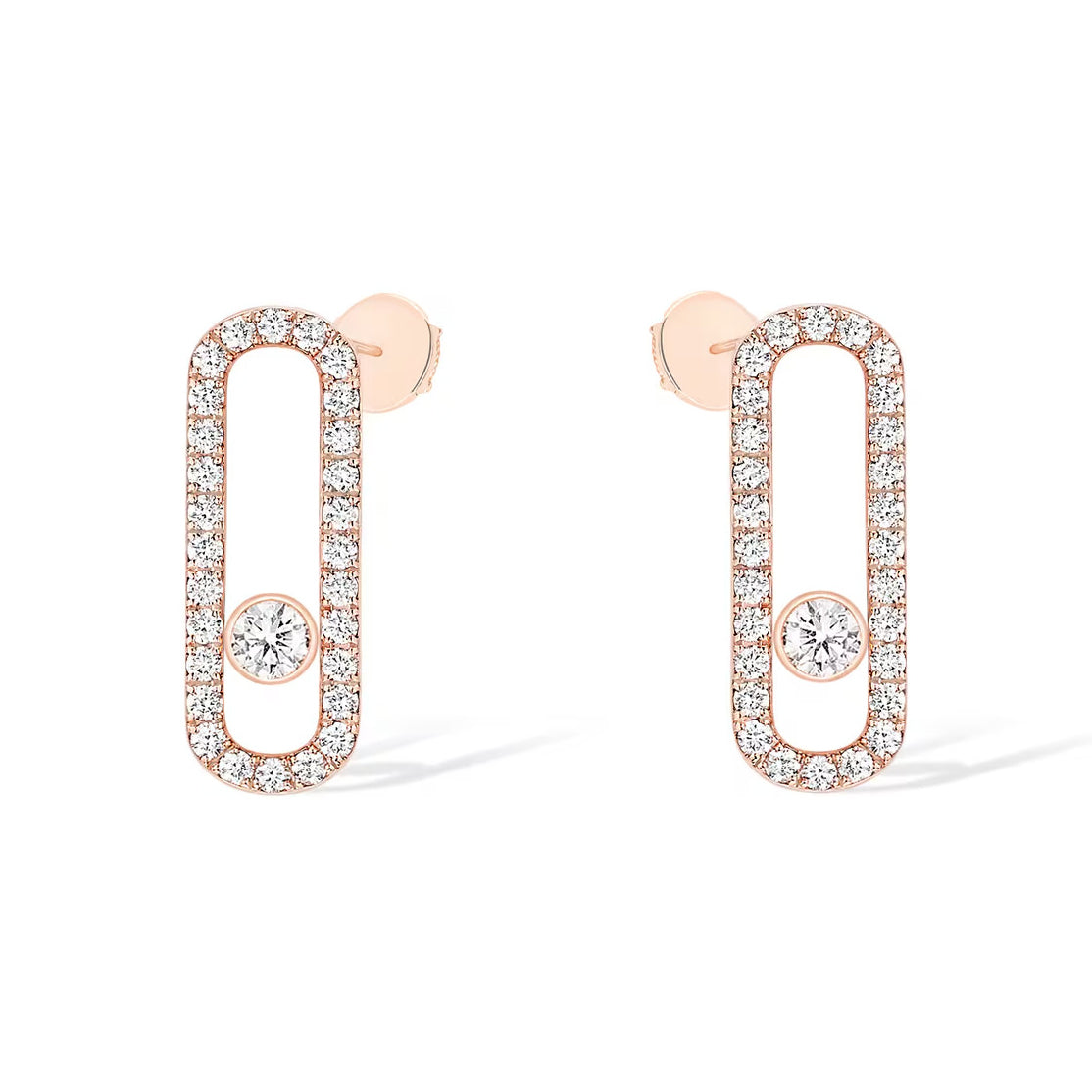 [Eternal jewelry]MOVE UNO STUD DIAMOND PAVED EARRINGS