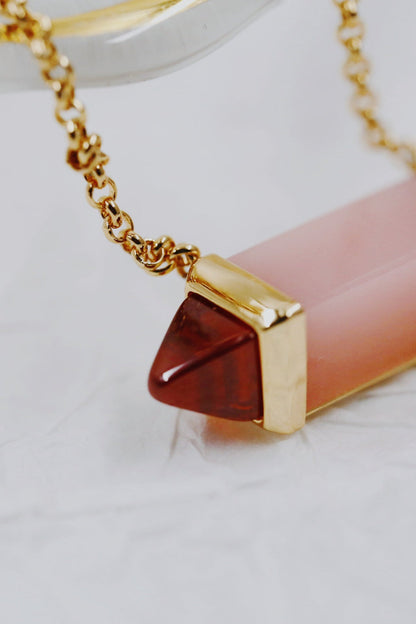 ¡®Eternal Jewelry¡¯Color Stone Bar Pendant Necklace