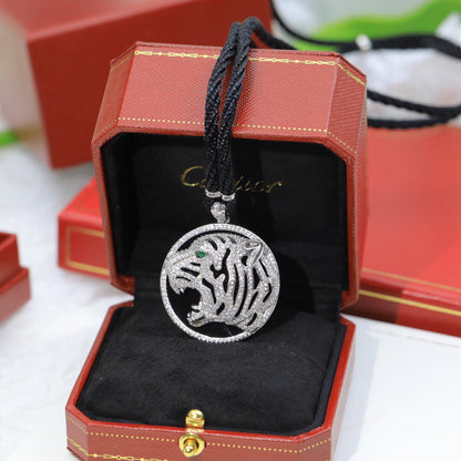 ¡®Eternal Jewelry¡ Openwork Tiger Cord Pendant Necklace