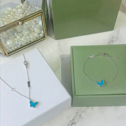 [Eternal Jewelry]BUTTERFLY TURQUOISE BUTTERFLY BRACELET SILVER