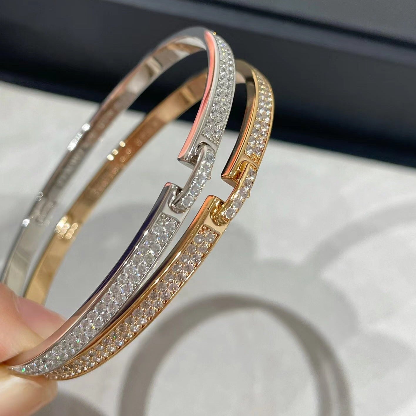 [Eternal Jewelry]LIENS VIDENCE DIAMOND PAVED BRACELET