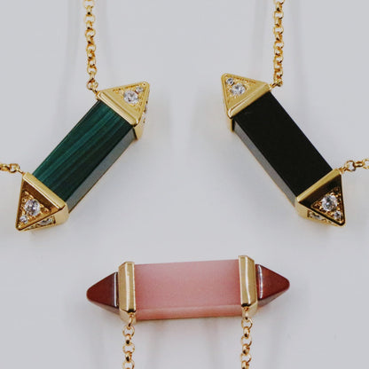 ¡®Eternal Jewelry¡¯Color Stone Bar Pendant Necklace