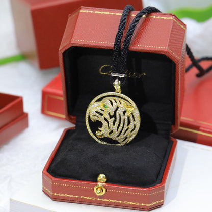 ¡®Eternal Jewelry¡ Openwork Tiger Cord Pendant Necklace