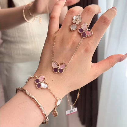 [Eternal jewelry]26 NEW CLOVER LUCKY LIGHT PURPLE SET