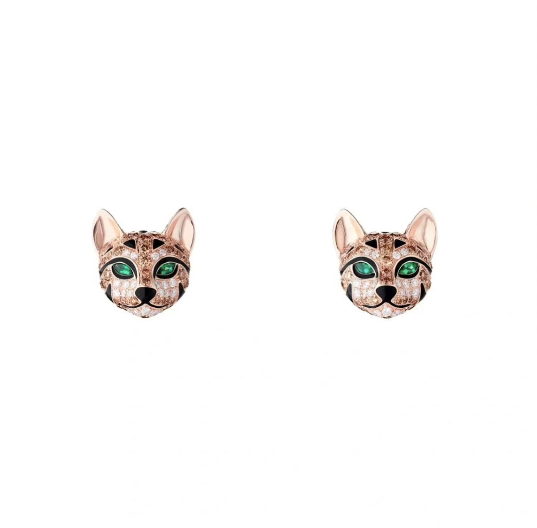 ¡®Eternal Jewelry¡¯ Panther Face Stud Earrings