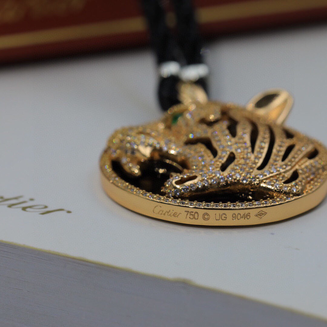 ¡®Eternal Jewelry¡ Openwork Tiger Cord Pendant Necklace