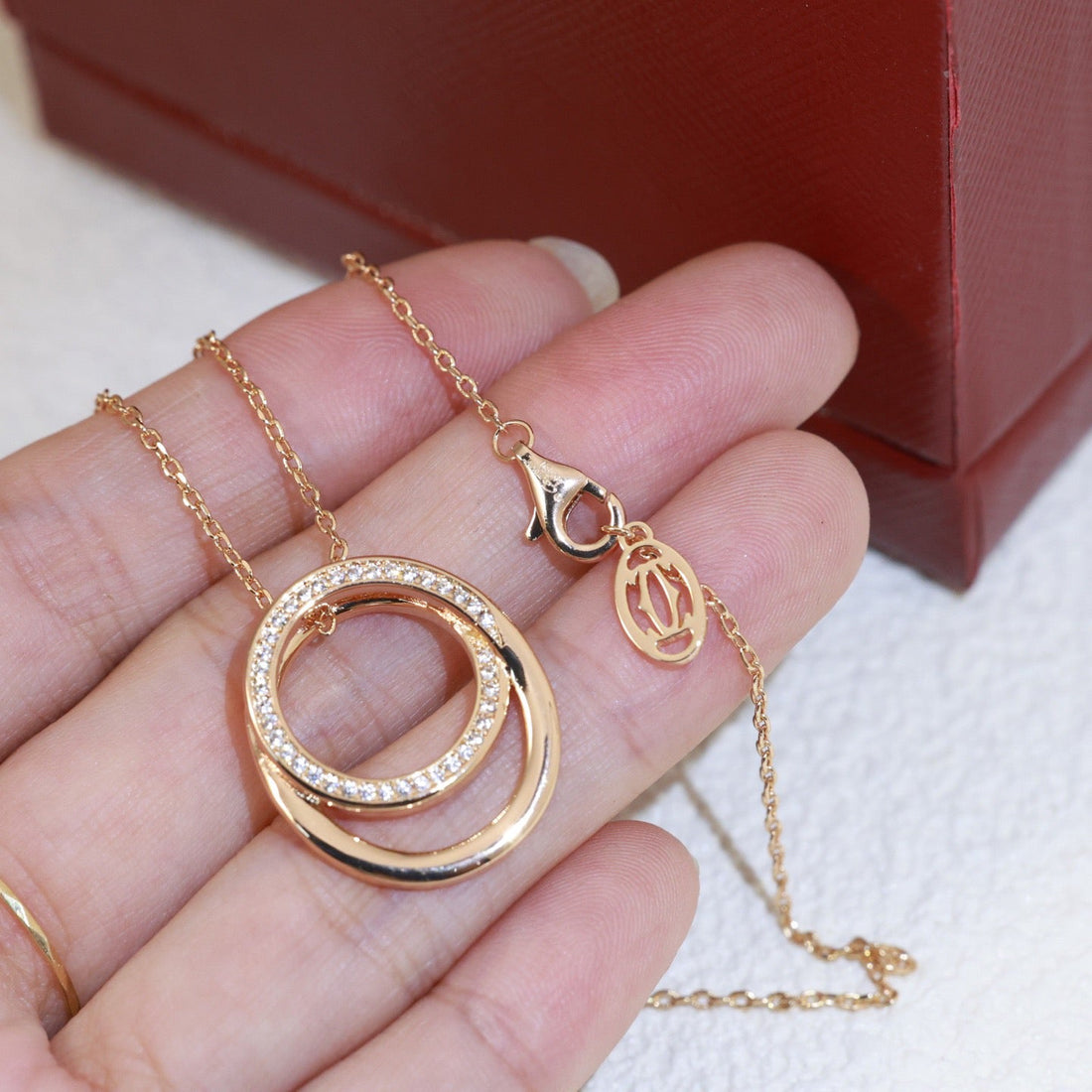 ¡®Eternal Jewelry¡¯Double Circle Pendant Necklace