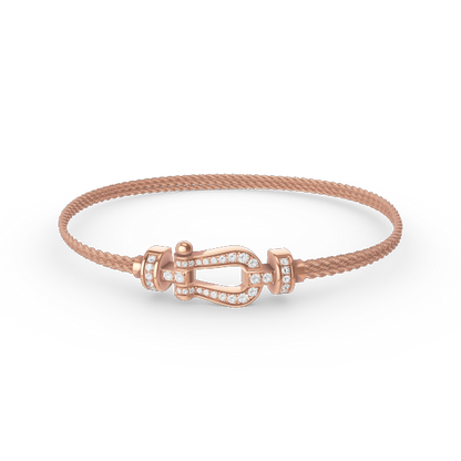 [Eternal Jewelry]FORCE SMALL HORSESHOE  DIAMOND CHAIN ROPE BRACELET
