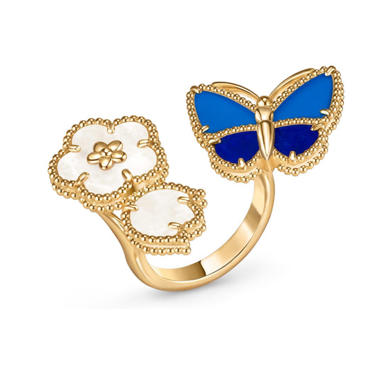[Eternal jewelry]LUCKY SPRING BUTTERFLY OPEN-FACE RINGS