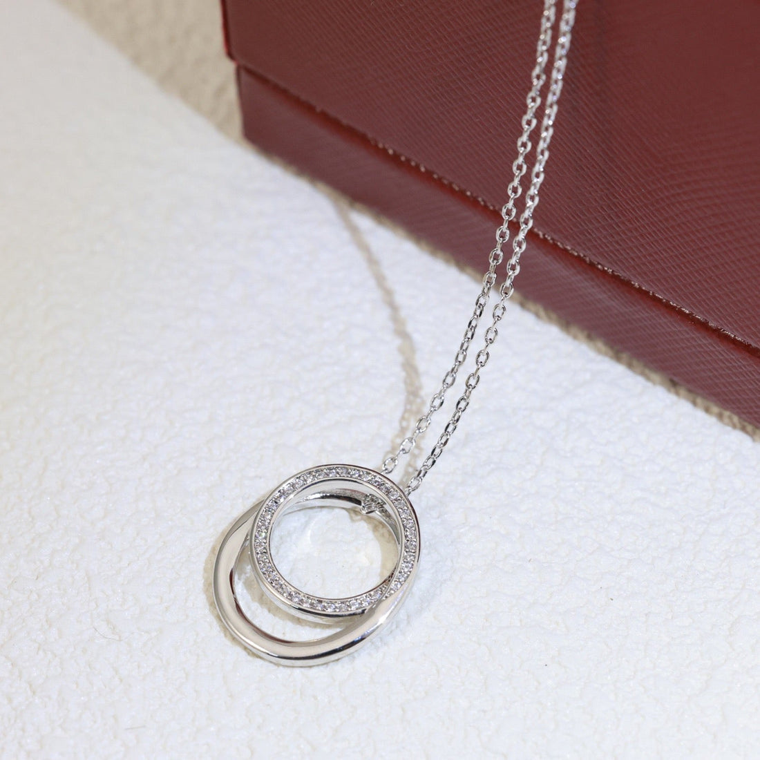 ¡®Eternal Jewelry¡¯Double Circle Pendant Necklace
