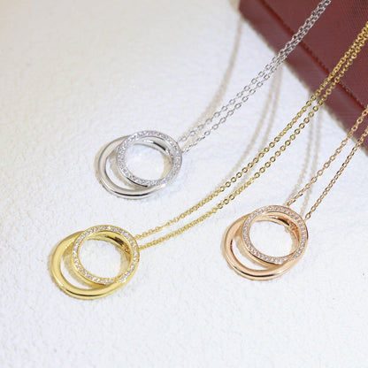 ¡®Eternal Jewelry¡¯Double Circle Pendant Necklace