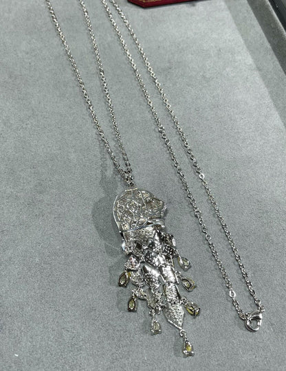 ¡®Eternal Jewelry¡ High Jewelry Pave Panther Tassel Necklace