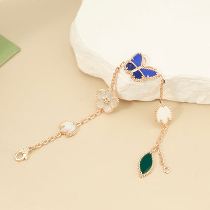 [Eternal jewelry]LUCKY SPRING BUTTERFLY 5 MOTIF BRACELET