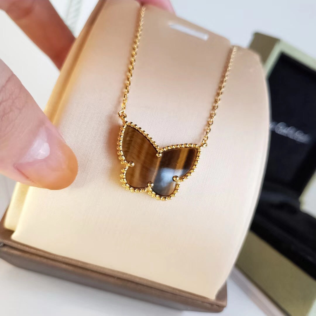 [Eternal Jewelry] TIGER__ EYE BUTTERFLY NECKLACE