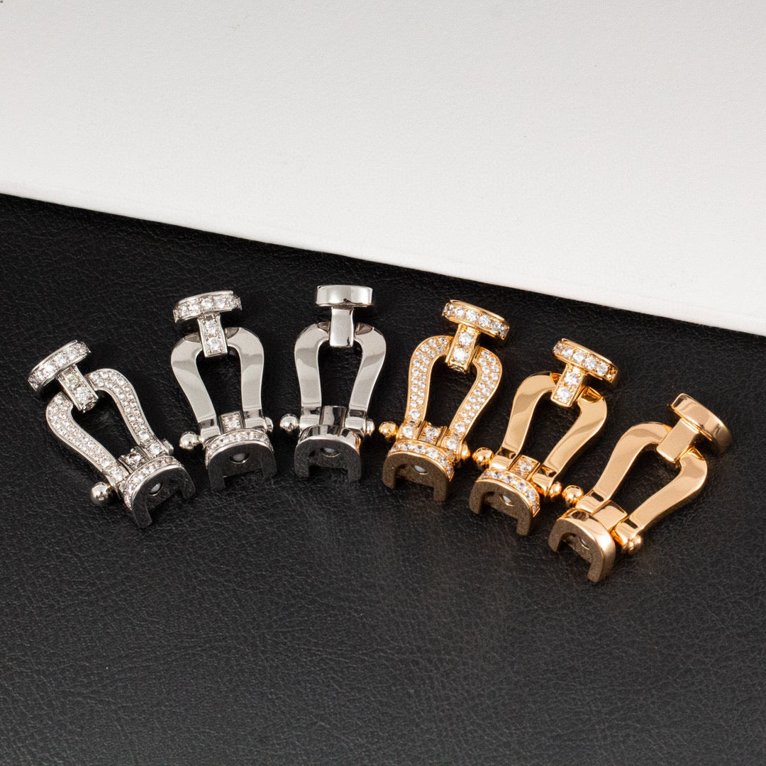 [Eternal Jewelry]FORCE LARGE HORSESHOE HALF DIAMOND BRACELET GOLD