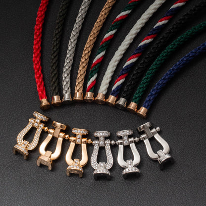 [Eternal Jewelry]FORCE LARGE HORSESHOE HALF DIAMOND BRACELET SILVER