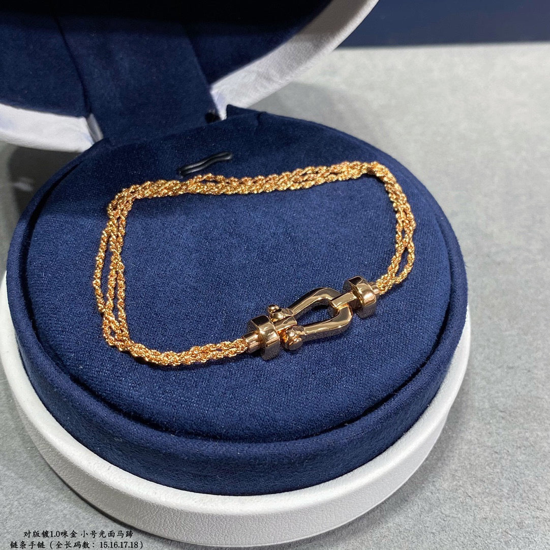 [Eternal Jewelry]FORCE SMALL HORSESHOE  DIAMOND CHAIN ROPE BRACELET
