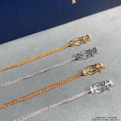 [Eternal Jewelry]FORCE SMALL HORSESHOE  DIAMOND CHAIN ROPE BRACELET