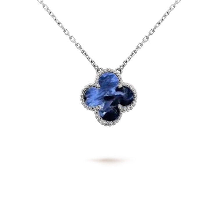 [Eternal Jewelry]CLOVER 15MM PIETERSITE NECKLACE SILVER