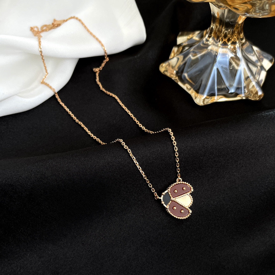 [Eternal Jewelry]LUCKY  CARNELIANS LADYBUG NECKLACE
