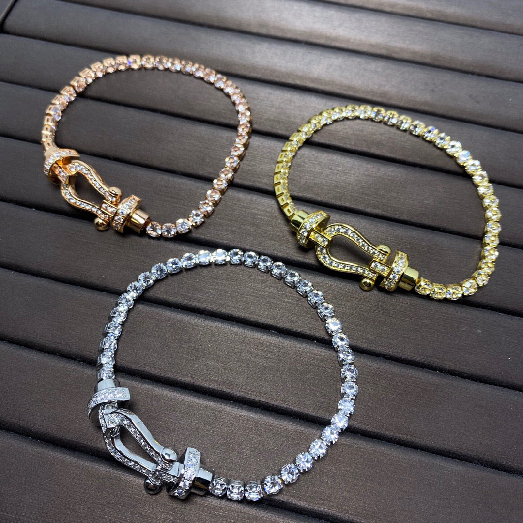 [Eternal Jewelry]FORCE  HORSESHOE  DIAMOND TENNIS BRACELET