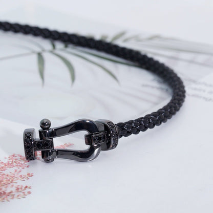 [Eternal Jewelry]FORCE LARGE SERIES HORSESHOE BLACK SAMURAI BRACELET