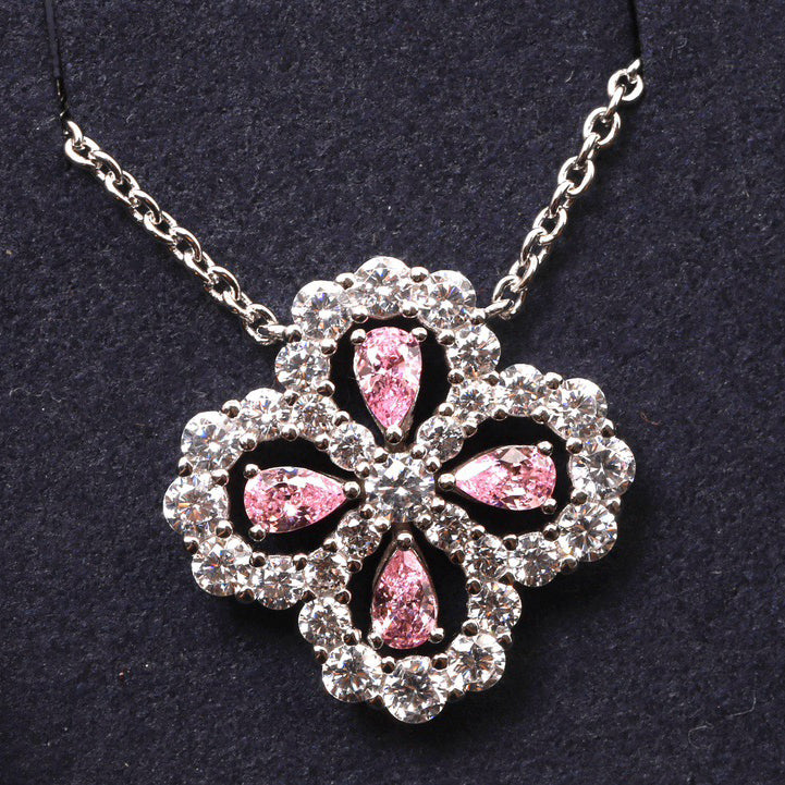 [Eternal Jewelry]LOOP NECKLACE FULL MOTIF DIAMOND 16MM MULTIPLE COLORS
