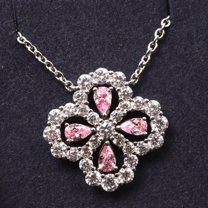 [Eternal Jewelry]LOOP NECKLACE FULL MOTIF DIAMOND 16MM MULTIPLE COLORS