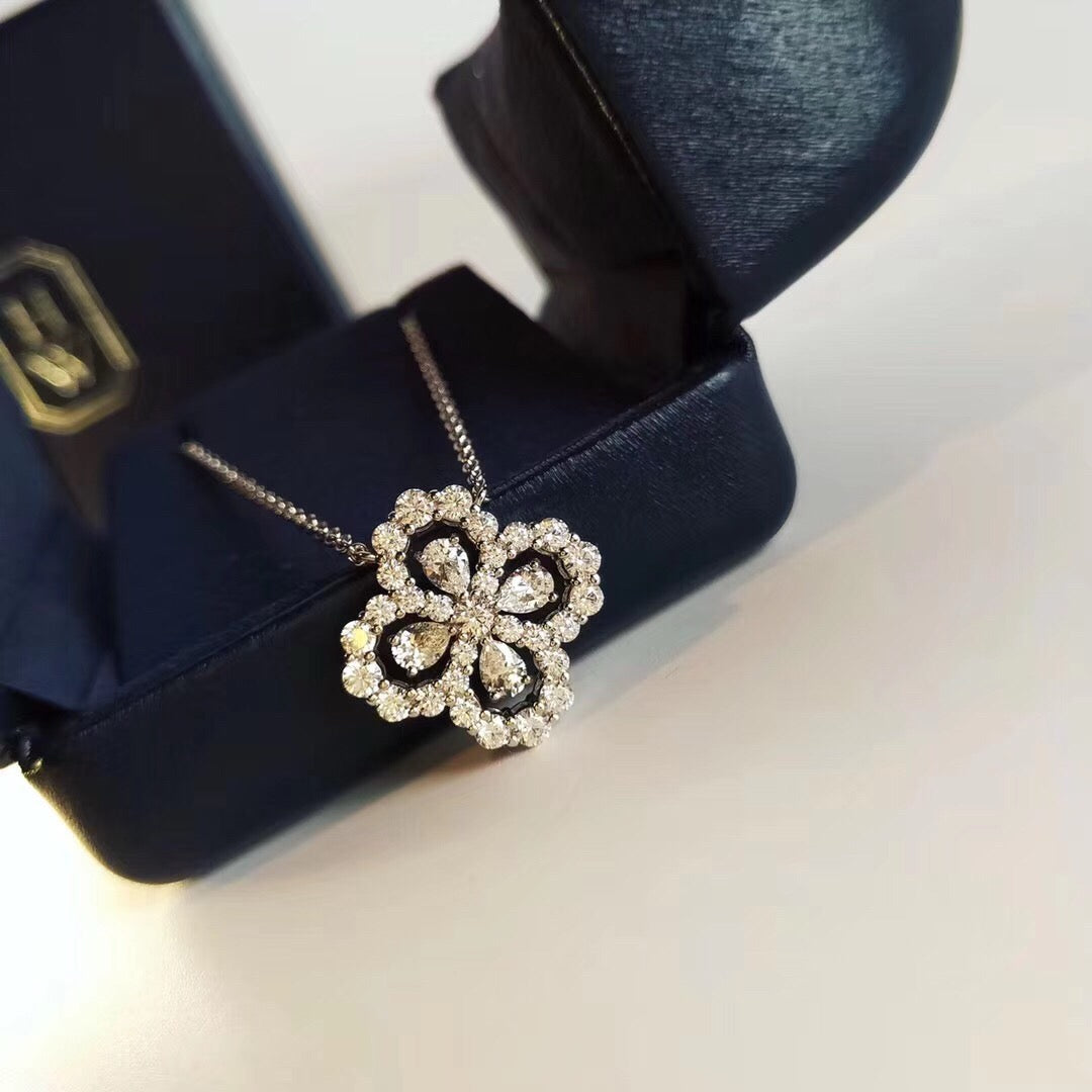 [Eternal Jewelry]LOOP NECKLACE FULL MOTIF DIAMOND 16MM MULTIPLE COLORS