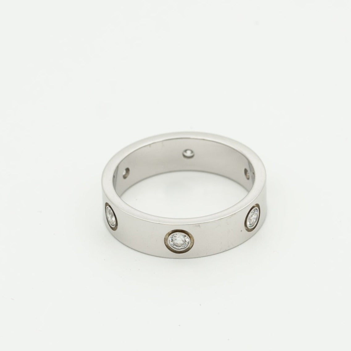 [Eternal Jewelry]LOVE RING 5.5MM 6 DIAMONDS SILVER