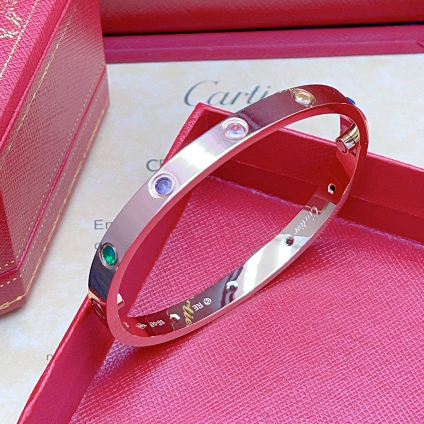[Eternal jewelry]2026 RAINBOW LOVE BRACELET 6.1MM  10 DIAMONDS