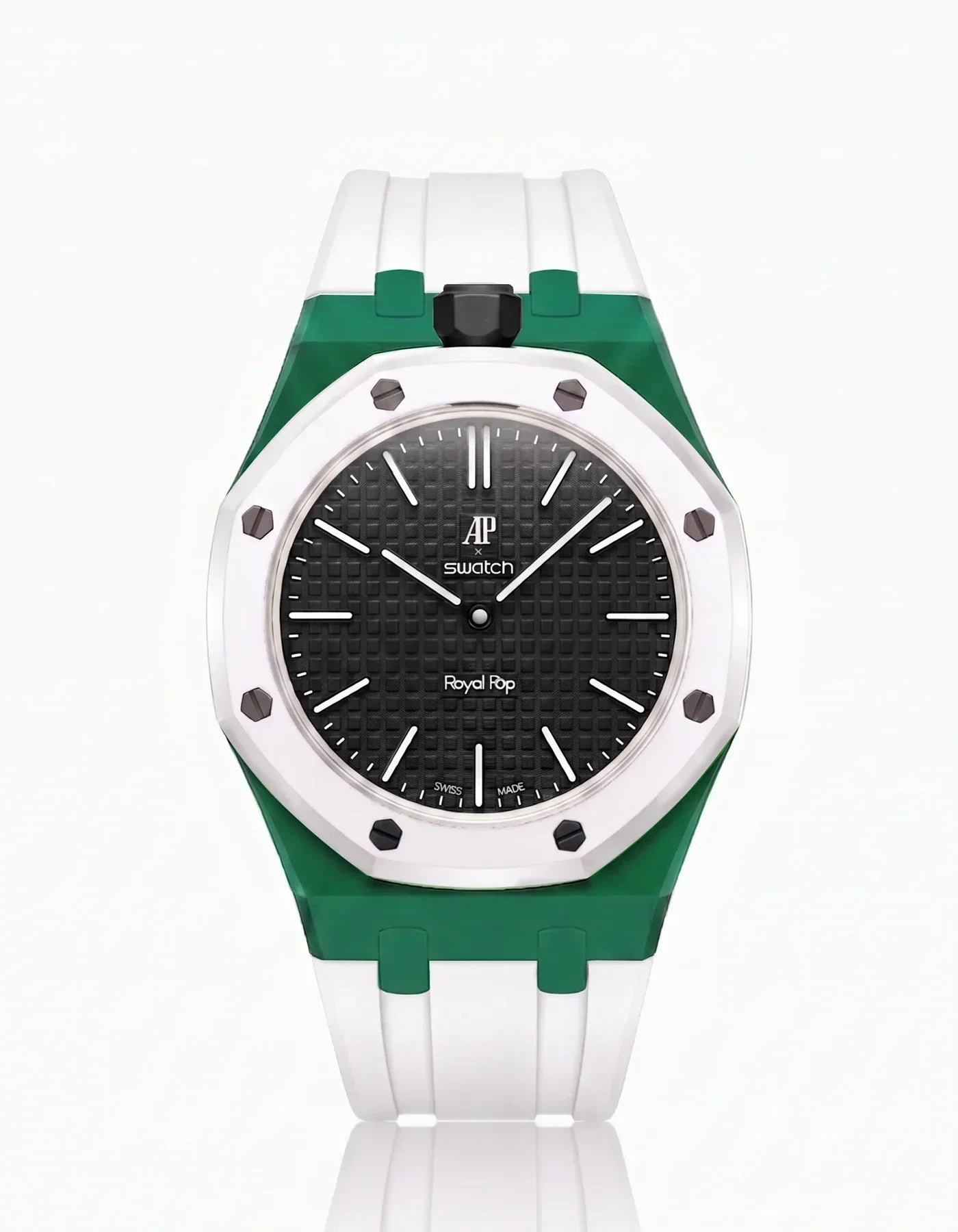 Silicone Strap & Case Royal Pop Ocho Negro(Customize  Colors)