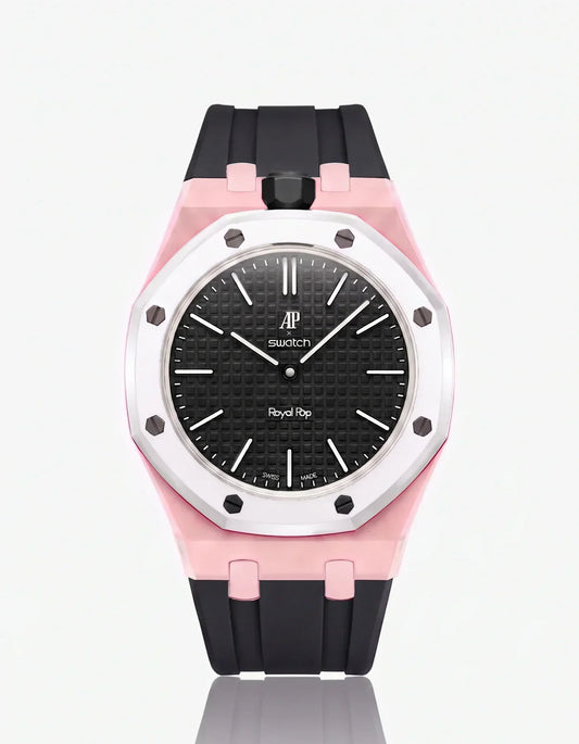 Silicone Strap & Case Royal Pop Ocho Negro(Customize  Colors)