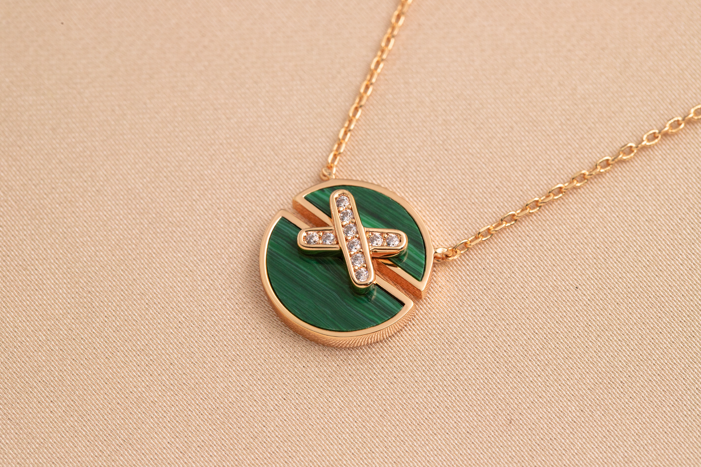 [Eternal Jewelry]JEUX DE PINK GOLD DIAMOND NECKLACE
