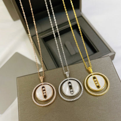 [Eternal jewelry]LUCKY MOVE MM NACRE BLANCHE DIAMOND NECKLACE